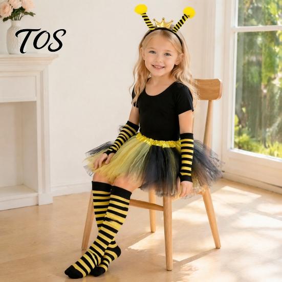 Cute Fairy Wings for Girls Bee Wing Kids, Honey Festival Costume, Princess Dress Kids Butterfly Halloween Up Accessory Toddler Pretend Play,