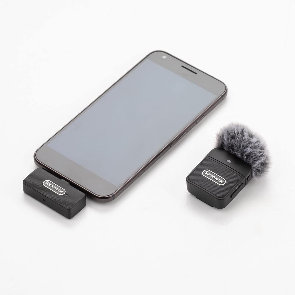 Saramonic Blink100-B5 2,4G Ультракомпактная беспроводная микрофонная система Передатчик USB-C Приемник Черный