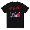 Музыкальная группа Gorillazs Punk Rock Print 90-е Повседневная одежда с коротким рукавом Трендовая летняя мужская футболка с круглым вырезом