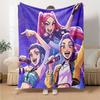 1pc KPop Demon Hunters17 Blanket, Gift, for Men and Women, Soft Blanket, Good for Sofa Bed Couch Travel, Lightweight Flannel Blanket