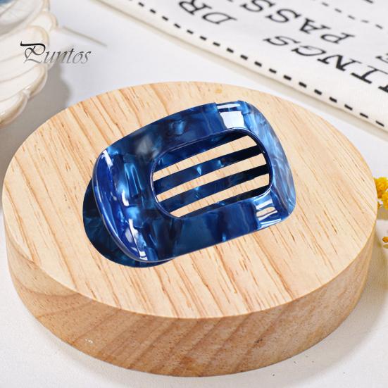 Women Hair Claw Flat Round Shape Strong Grip Bendable Teeth Curved Design Hair Clip Back Head Large Clip Hair Accessory