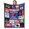 Exercise enthusiast Printed Blanket for Sofa Bed Travel Camping Living Room Office Conditioning Blanket for All Seasons Gifts