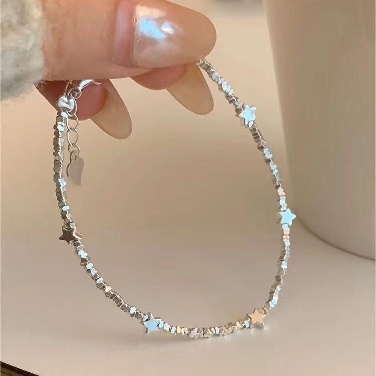 Trendy Star Silver Fragment Bracelet Elegant Beaded Design Perfect For Gift
