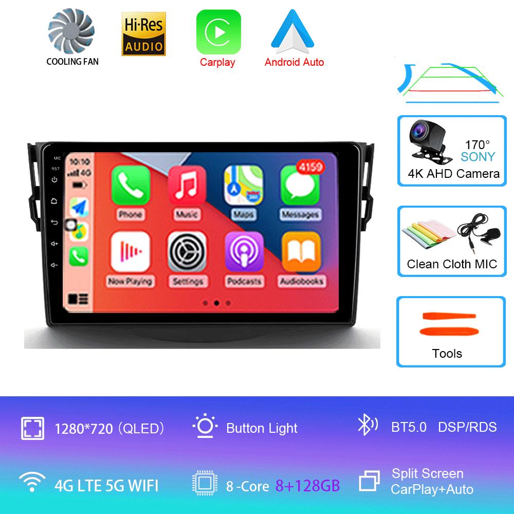 Для Toyota RAV4 Rav 4 2005-2013 Автомобильное радио Android 14 Carplay Мультимедийная навигация Видео DVD Авторадио Стерео 2din 4G + BT GPS
