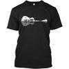 Смешная Футболка с Гитарой Белая Гитара Лесная Футболка для Мужчин Женщин(Черный - XL)