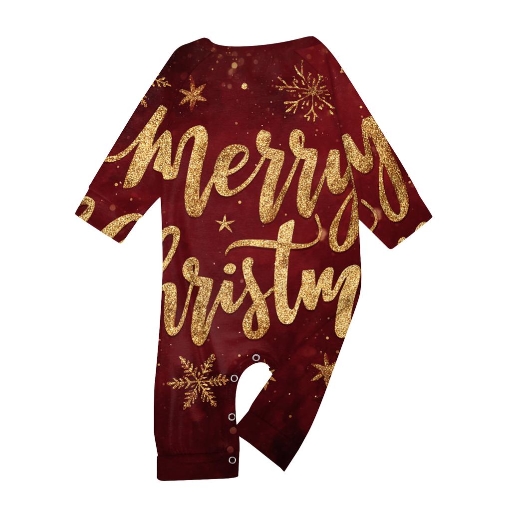Рождественский комплект домашней одежды с круглым вырезом и принтом для родителей и детей, с длинными рукавами и длинными брюками