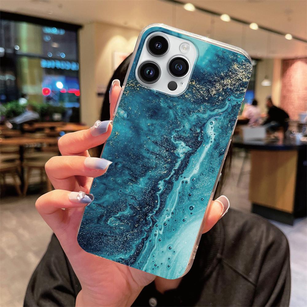 Для Apple iPhone 12 Pro Max 14 13 Plus Прозрачный Чехол Прозрачный для Художественного Розового Мрамора Белого Коричневого Леопардового Принта Чехол для Телефона TPU