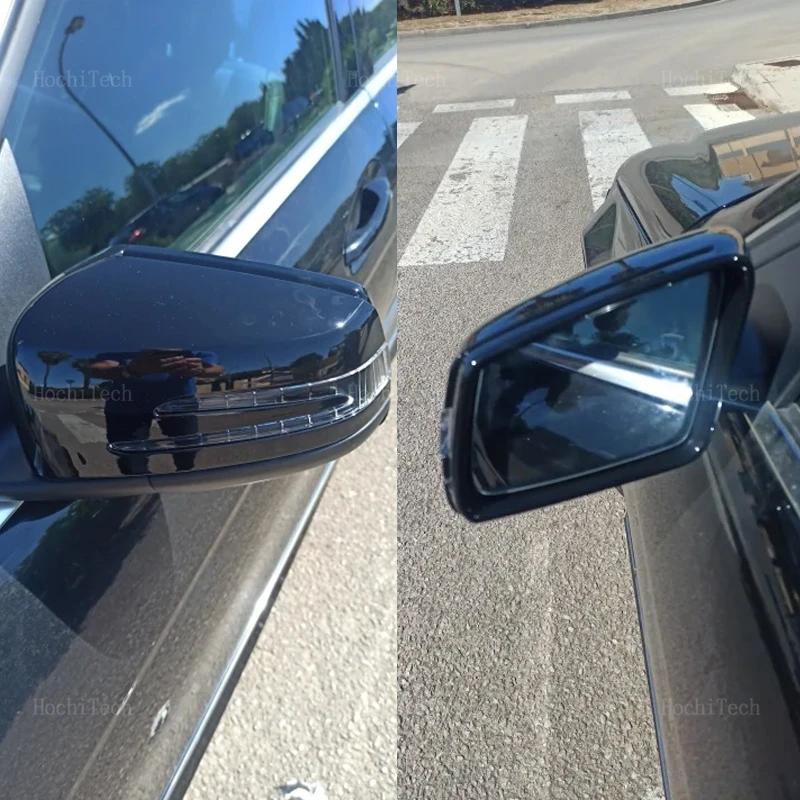 Чехлы на боковые зеркала для Mercedes Benz W176 W246 W212 W204 C117 X156 X204 W221 C218 ABCES CLA GLA GLK Class Black Заменить