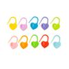 50PCS Colorful Stitch Markers Heart Shape Knitting Needle Clips Plastic Crochet Pins for DIY