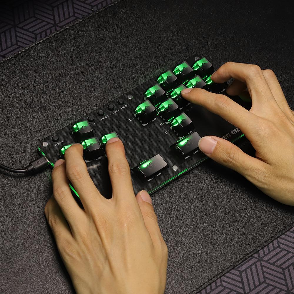 Haute42 Fightstick Hitbox Бесрычажный Контроллер Мини Стиклюсс Аркадный Стикер Для ПК /Ps3/ Ps4 /Switch Аркадный Hitbox Контроллер