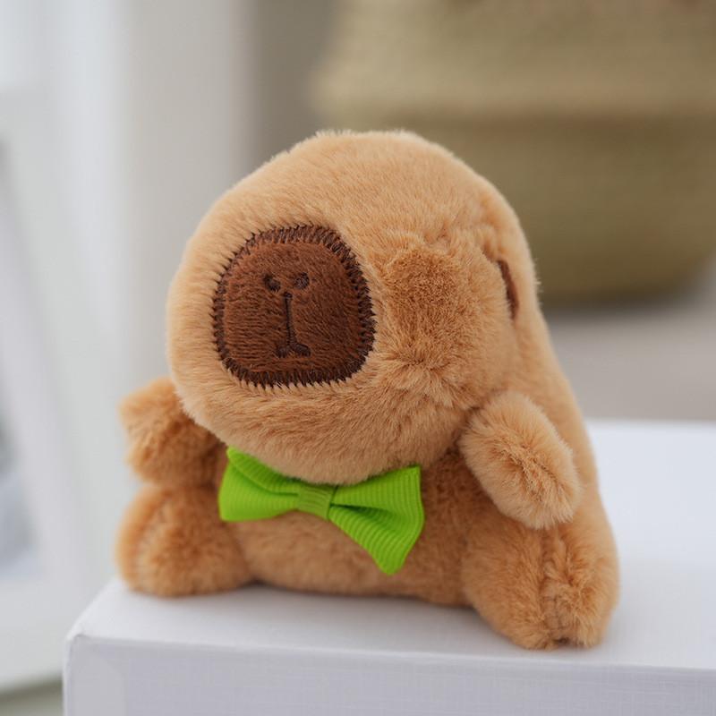 Очаровательная плюшевая игрушка-брелок Капибара, милая кукла-животное, набитая ПП-хлопком, подвеска для рюкзака