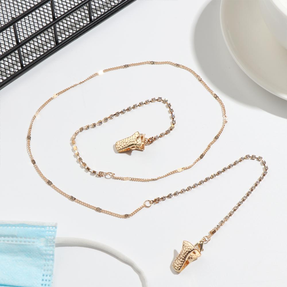 Beaded With Alligator Clips Mask Holder Glasses Chain Necklace Strap Mask Lanyards Ear Saver Holder