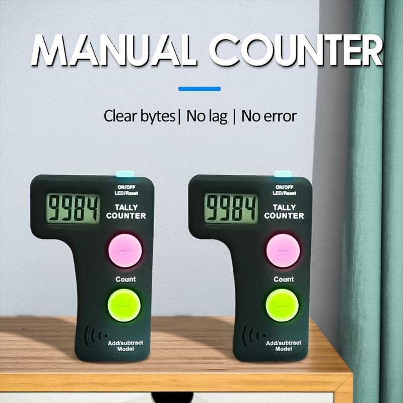 Digital Finger Counter Adjustable Manual Counting Tool Comfortable Grip LED Display Tally Counter for Scoring Counting