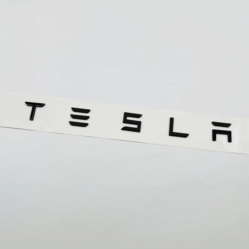 3D ABS Буквы Логотип Tesla Углеродный Хром Черный Красный Значок Наклейки на Задний Багажник Автомобиля Для Tesla Model 3 Y X S Задние Наклейки Аксессуары