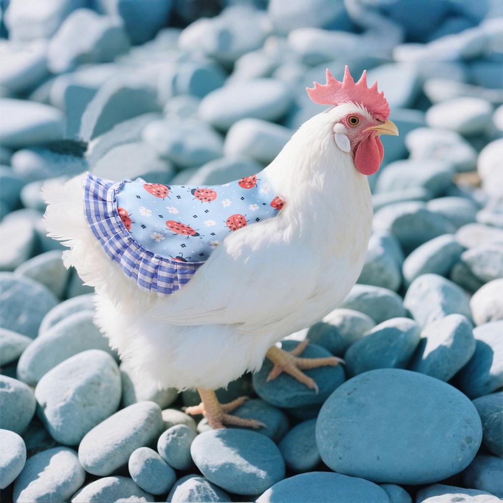 Fruit & Design Vest for Pet Chickens Elastic Lace Chest Back for Chickens Ducks