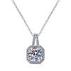 0.5-2CT Moissanite Pendant Necklace Sterling Silver D Color Ideal Cut Diamond Necklace for Women Anniversary Gift Fine Jewelry