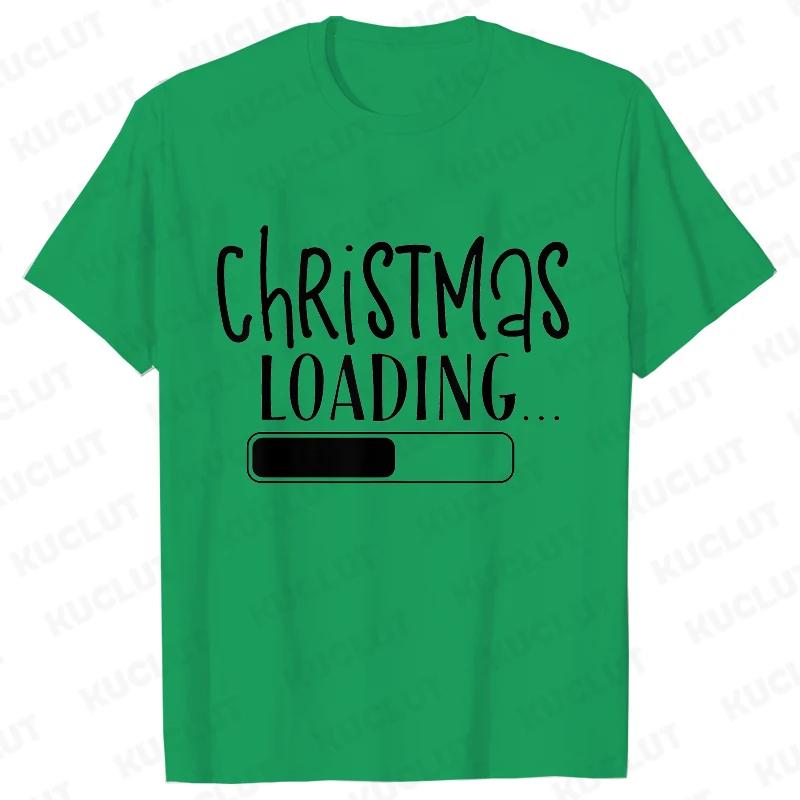 Christmas Loading Graphic TShirt Unisex Clothing Casual Short Sleeve Tees Happy New Year Tshirt Fashion Merry Christmas Y2k Tops