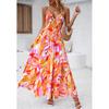 Floral Printed Sling Long Dresses Women Fashion Print Beach Maxi Summer Dress
