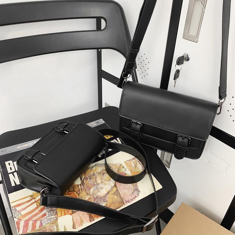 Сумка кроссбоди мужская сумка новая трендовая брендовая сумка-мессенджер повседневная ПУ нейтральная сумка на плечо портативная маленькая квадратная сумка