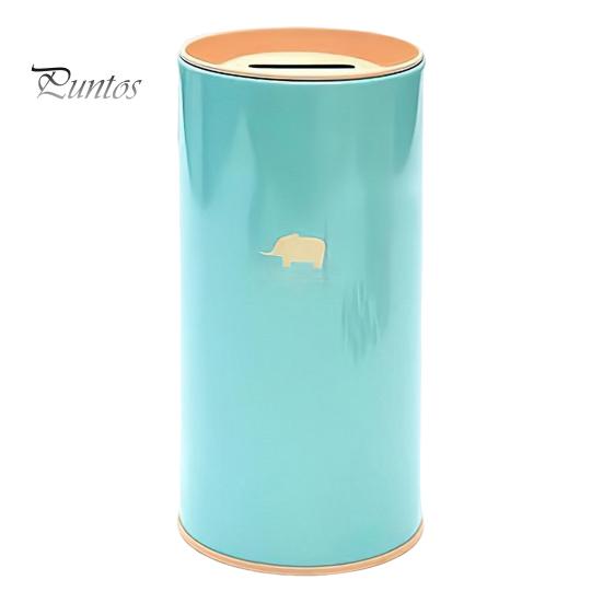 Металлическая копилка большой емкости с рисунком животных, детский цилиндрический сберегательный банк, инструмент для финансового управления