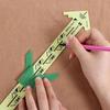 5 в 1 Разметочная линейка Штангенциркуль DIY Швейная Измерительный инструмент для шитья Пластиковая Многофункциональная Линейка для шитья и пэчворка Бытовая