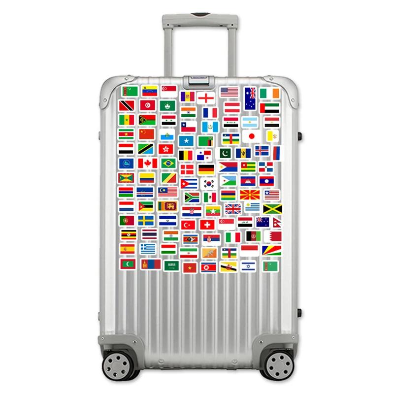 105 листов/набор Наклейки Серия Флагов Стран Игрушки Мультяшные Чемодан Ноутбук Гитара Скейтборд Персонализированные Декоративные Наклейки TMZ
