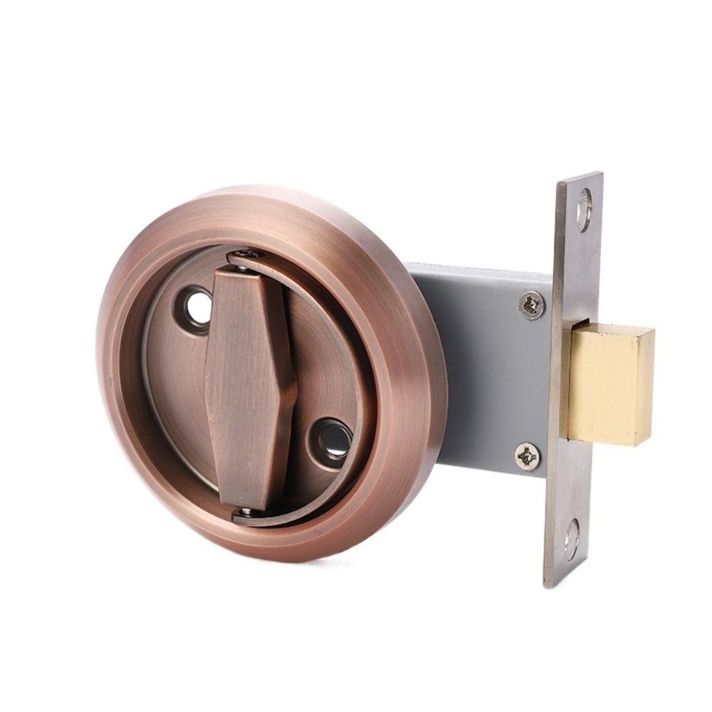 Wardrobe Furniture Lock Bolt Recessed Door Handle Lock Wardrobe Pulls Cabinet Knob Pull Ring Lock