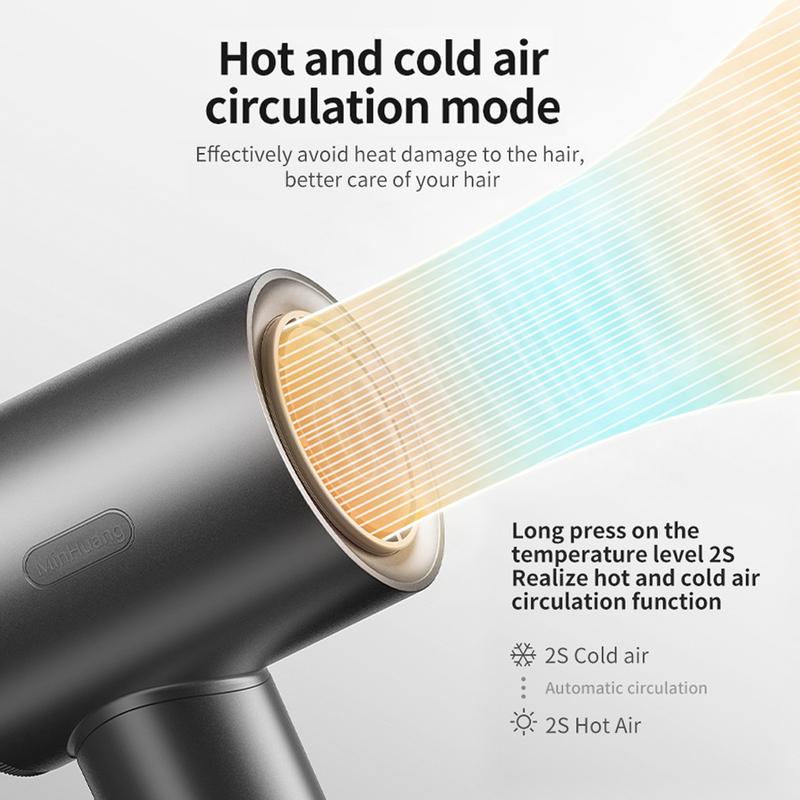 Professional High Speed Hair Dryer Fast Drying Negative Ion Haircare Low Noise Lightweight Travel Blow Dryer Gift for Women