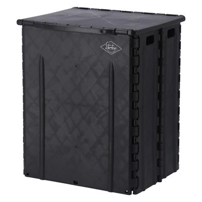 Fuji Boeki 86105 Складной контейнер для мусора для кемпинга, складной, ширина 80 кг, ящик, банка, стул, стул, 32 см, черный,