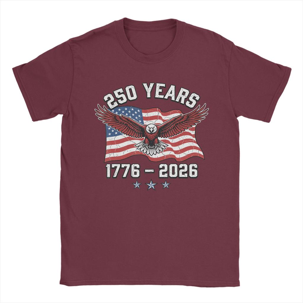 Eagle and American Flag Years Anniversary TShirt Summer Cotton TShirts For Unisex Hippie Casual Tee Shirt