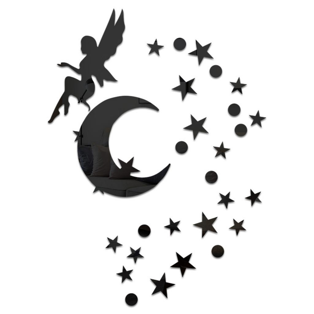 Звездная Фея Акриловое Настенное Украшение Зеркальная Наклейка На Стену Спальня Гостиная Самоклеящаяся Декоративная Наклейка На Стену Покрытие Уродства