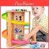 Toddler Toy Wooden Creative Play With Rotating Slide Car For Cognitive Growth