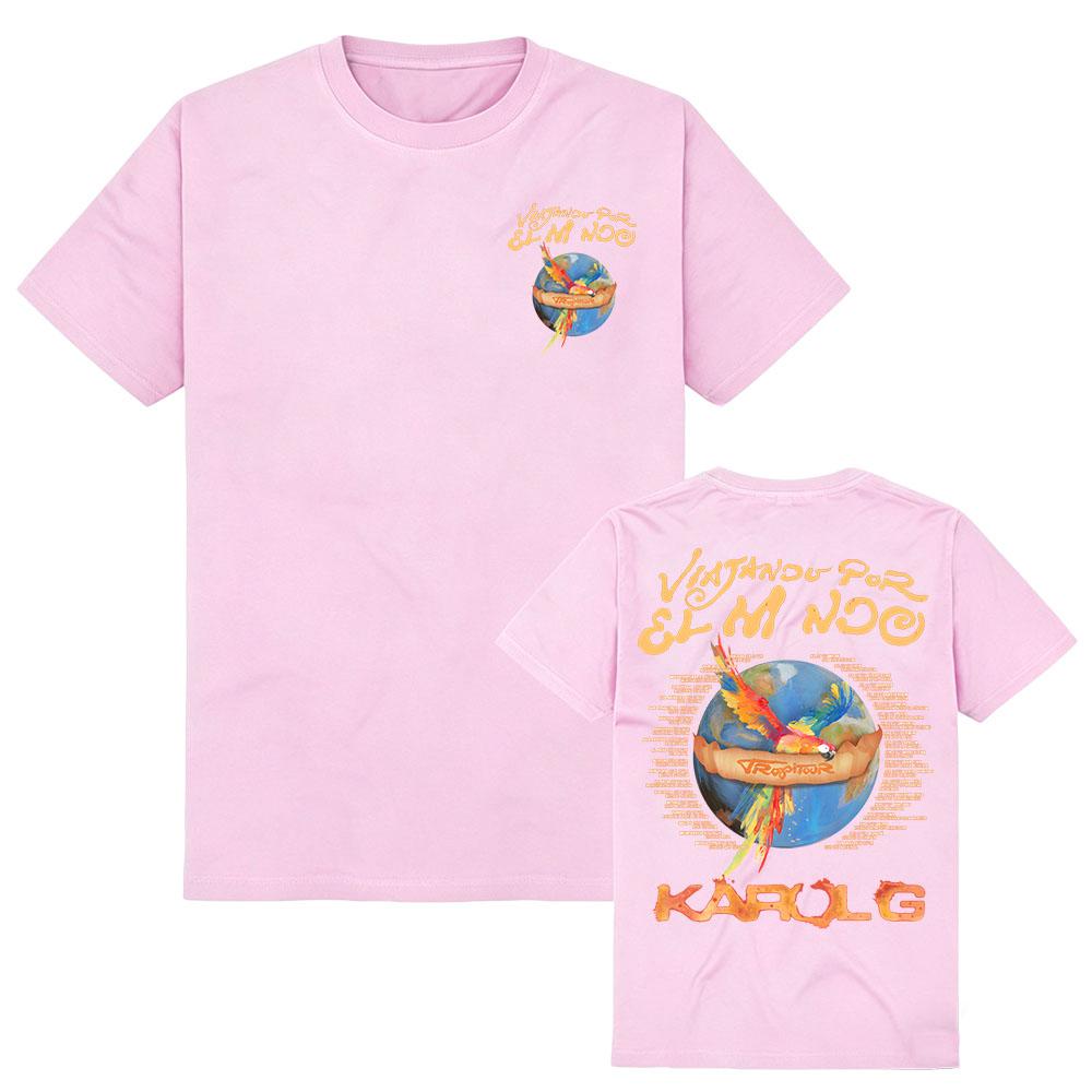 KAROL G VIAJANDO POR EL MUNDO TROP TOUR 2026 T-shirt Summer Cotton Short Sleeve Female Tshirts Graphic T Shirt Unisex Streetwear