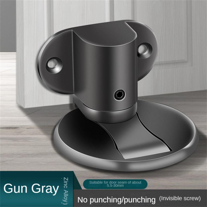 Дверной упор из нержавеющей стали без перфорации, прочный магнитный противоударный дверной упор, невидимый дверной упор для пола в ванной, мебель