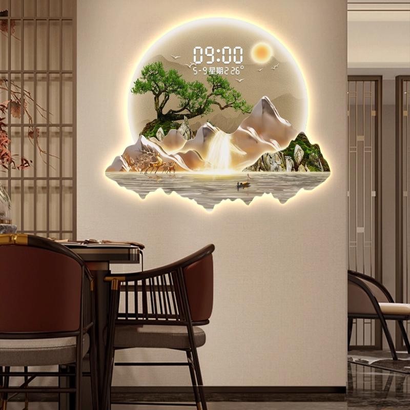 Новая модель 2025 года Настенные часы для гостиной Nordic LED Цифровые часы Ресторан Бесшумные Кварцевые часы Коридор Настенные часы Домашний декор
