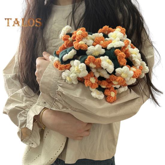 Вязаный крючком букет ромашек Вязаный крючком букет Одеяло ручной работы Цветы Плед для домашнего дивана Кровати Дивана Декор