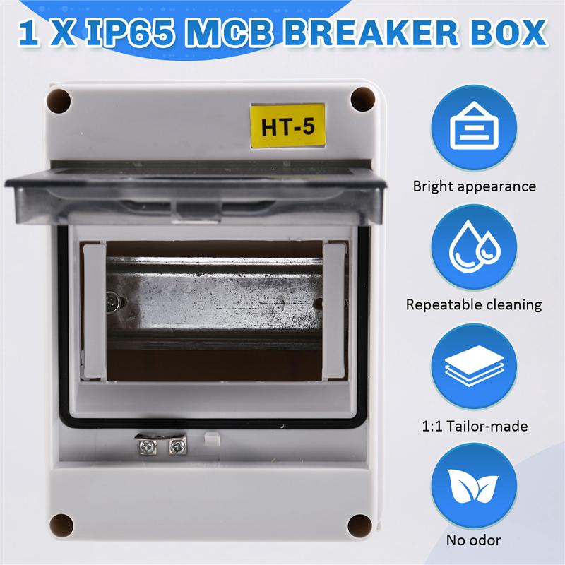 A34R HT Series Junction Box 5WAY PC IP65 Waterproof Distribution Box Outdoor Plastic Electrical Forcircuit Breaker Withlock