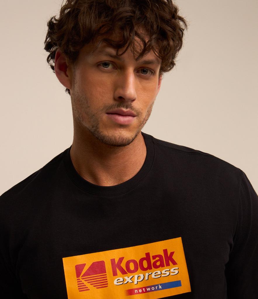 Хлопковая футболка Kodak Printed Comfort с черной печатью Kodak Duaflex Женская Мужская Оверсайз Y2k Хлопок Свободная Женская Мужская Одежда
