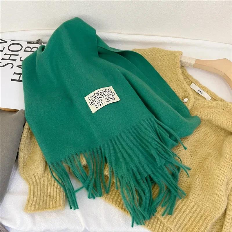 Purple Is Very Good To Match The New Solid Color Imitation Cashmere Scarf In Autumn and Winter of Dongdaemun, South Korea