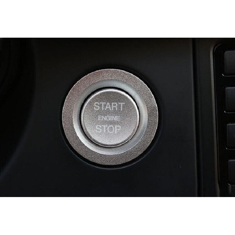 Start Button 10-2019 Ignition Switch Ring For Jaguar XJL Silver Aluminum Alloy