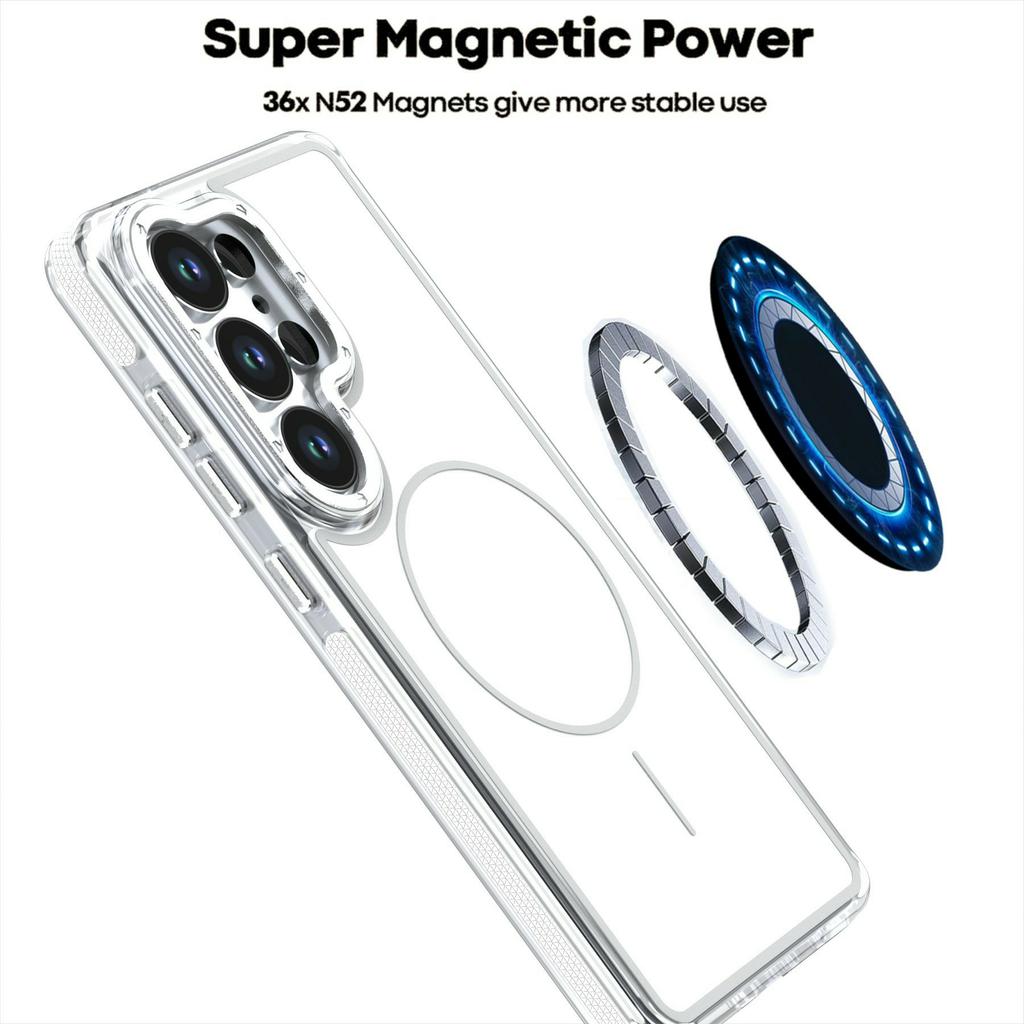 For Samsung Galaxy S26 Ultra Magnetic Case Dual Color Shockproof TPU PC Phone Cover