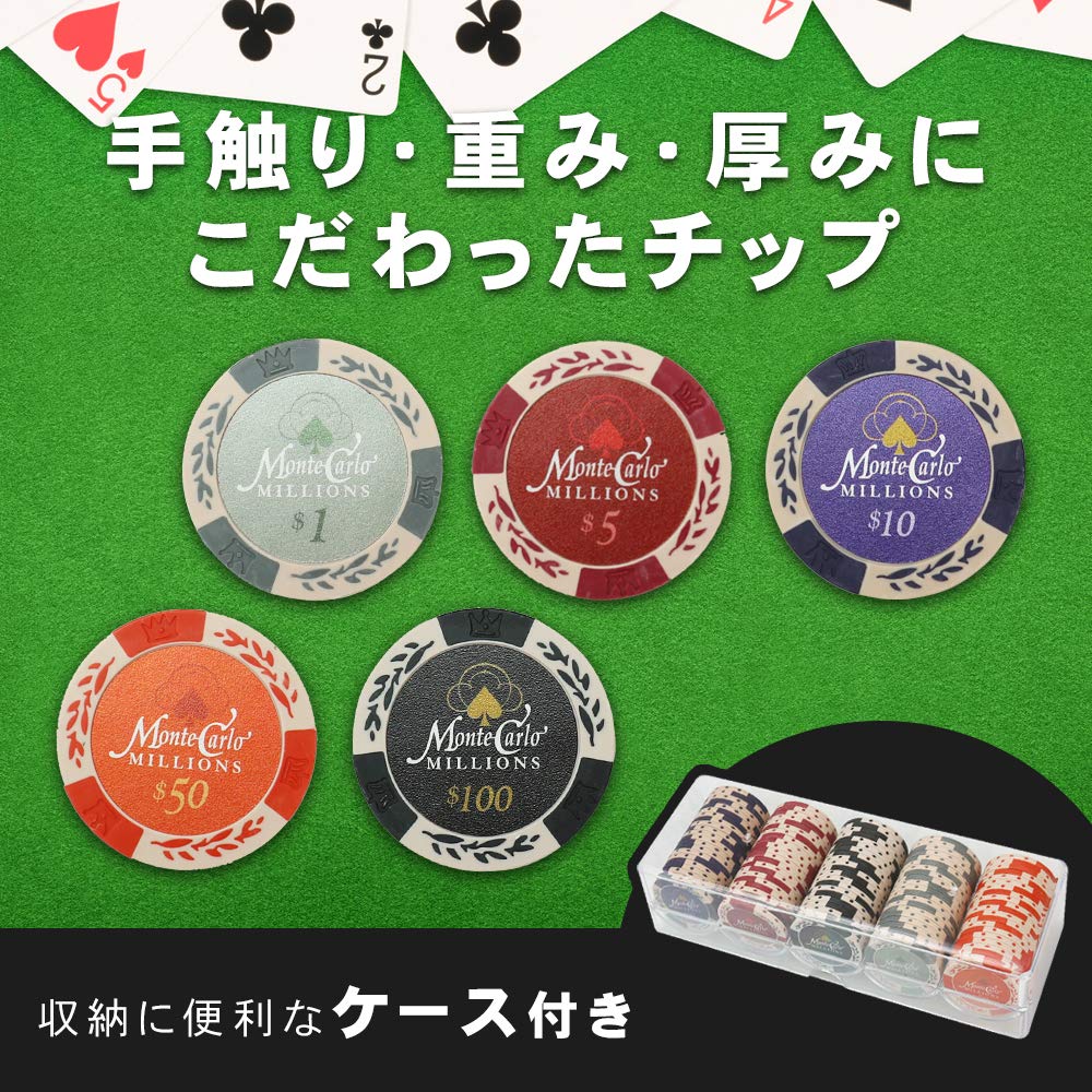 Cam Poker Chip Set Casino Игральные карты Настольная игра Тяжелое ощущение 100 штук в 5 (Типы наборов)