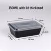 Thickened Rectangular Disposable Lunch Box with Cover - Food Grade, Perfect for Takeout and Roast Meat, Includes Free Shipping