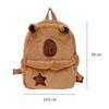Large Capacity School Backpack Star Stuffed Toys Schoolbag Cute Capybara Backpack  Gifts