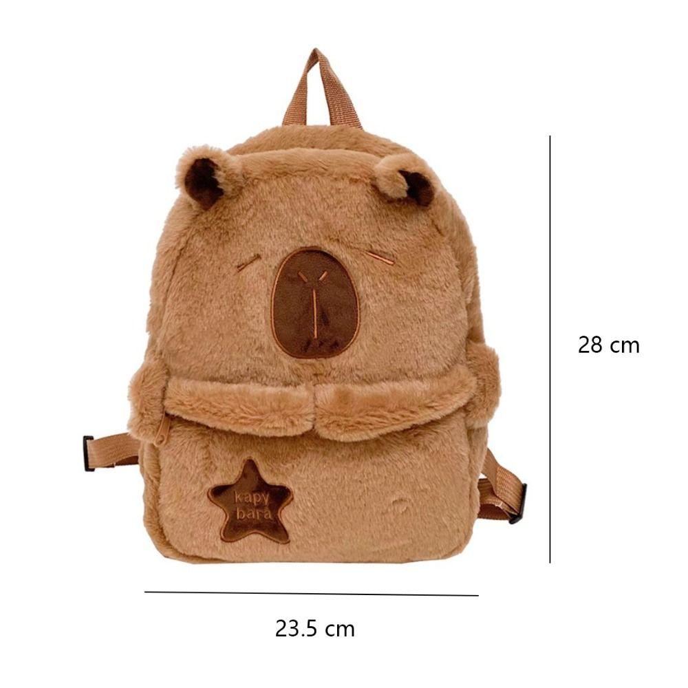 Large Capacity School Backpack Star Stuffed Toys Schoolbag Cute Capybara Backpack Gifts