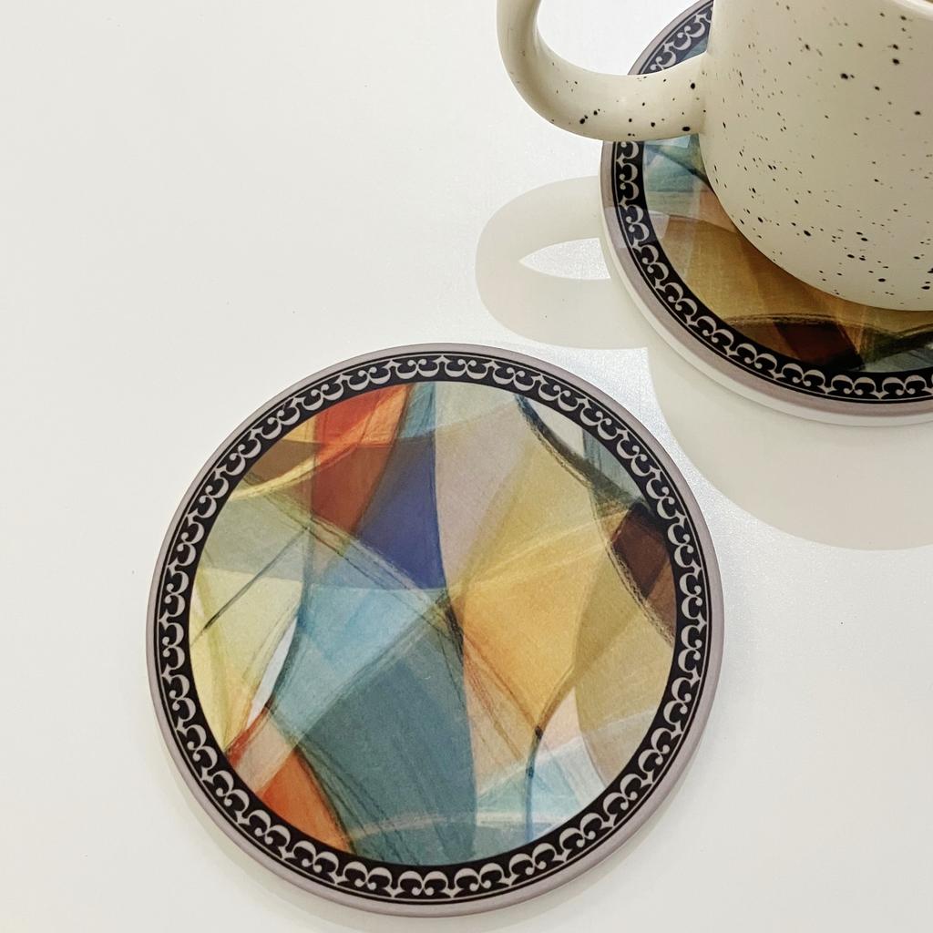 Керамические подставки в винтажном стиле, высокотемпературные держатели для чашек, противоскользящий коврик для кофейной кружки, многоразовая пробковая посуда, декор обеденного стола