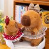 New Cute Capybara Flower Skirt Plush Toy for Girls High-value Kapibara Doll Children Doll Gift