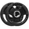 Cast Iron Weight Plates, 2 x 5 kg, 3 Handles, 50 mm Holes, Rubber Cover, Black