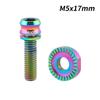 Arc-shaped Bike Frame Fixing Screws Titanium Zinc Zinc Alloy Bicycle Fixing Screw Gasket  MTB Bike