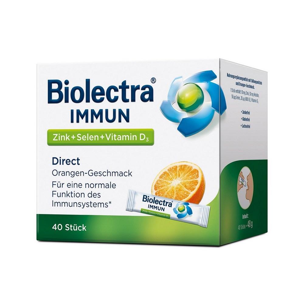 Немецкий Hairmes Biolectra Immune Цинк Селен Витамин D3 Апельсиновый вкус 40 пакетиков 48 г 2 шт.